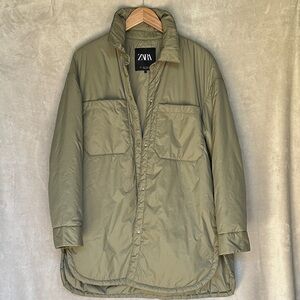 ZARA WOMEN’S OVERSIZED LIGHTWEIGHT WATER REPELLENT JACKET